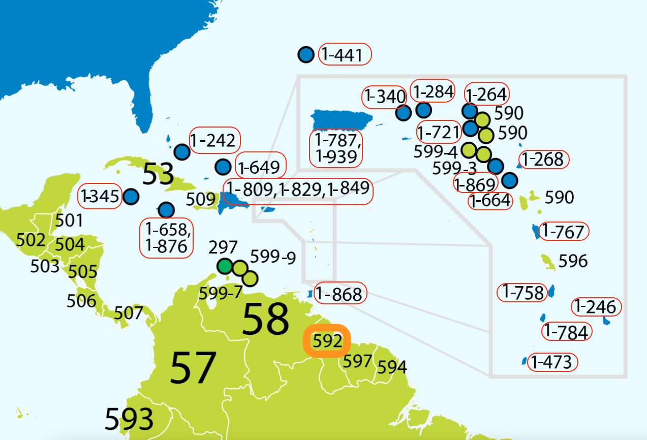 Map Of Countries And Their Country Code